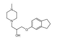 1-(5-Indanyloxy)-3-(4-methyl-1-piperazinyl)-2-propanol结构式
