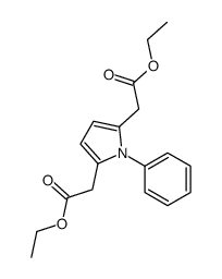 ethyl 2-[5-(2-ethoxy-2-oxoethyl)-1-phenylpyrrol-2-yl]acetate Structure