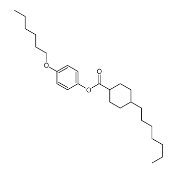 (4-hexoxyphenyl) 4-heptylcyclohexane-1-carboxylate结构式