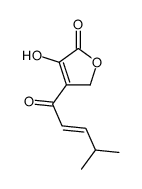 4-hydroxy-3-[(E)-4-methylpent-2-enoyl]-2H-furan-5-one结构式