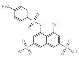 4-hydroxy-5-[[(p-tolyl)sulphonyl]amino]naphthalene-2,7-disulphonic acid Structure