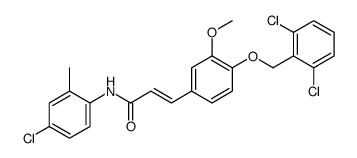 N-(4-chloro-2-methylphenyl)-3-[4-[(2,6-dichlorophenyl)methoxy]-3-methoxyphenyl]prop-2-enamide结构式