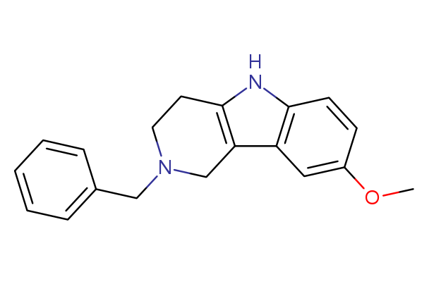 2-benzyl-8-methoxy-2,3,4,5-tetrahydro-1H-pyrido[4,3-b]indole Structure