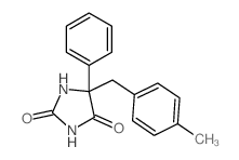 5-[(4-methylphenyl)methyl]-5-phenyl-imidazolidine-2,4-dione结构式