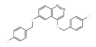 Cinnoline,4,6-bis[[(4-chlorophenyl)methyl]thio]- Structure