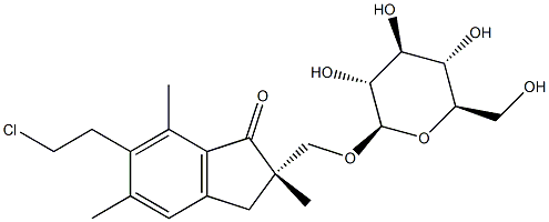 (S)-6-(2-Chloroethyl)-2-[(β-D-glucopyranosyloxy)methyl]-2,3-dihydro-2,5,7-trimethyl-1H-inden-1-one picture
