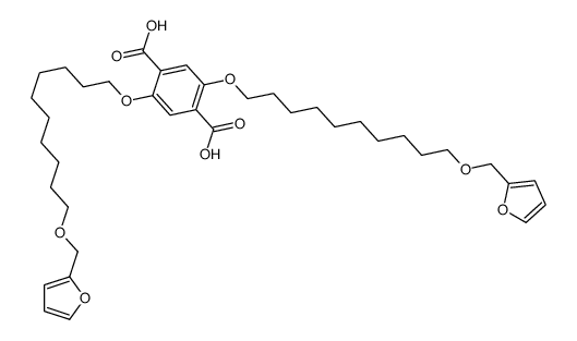 2,5-bis[10-(furan-2-ylmethoxy)decoxy]terephthalic acid结构式