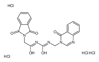 2-(1,3-dioxoisoindol-2-yl)-N-[(4-oxoquinazolin-3-yl)methylcarbamoyl]acetamide,tetrahydrochloride结构式