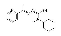 1-cyclohexyl-1-methyl-3-[(E)-1-pyridin-2-ylethylideneamino]thiourea Structure