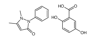 2,5-dihydroxybenzoic acid, compound with 1,2-dihydro-1,5-dimethyl-2-phenyl-3H-pyrazol-3-one Structure