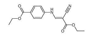 4-(2-cyano-2-ethoxycarbonyl-vinylamino)-benzoic acid ethyl ester结构式