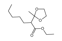 ethyl 2-methyl-alpha-pentyl-1,3-dioxolane-2-acetate结构式