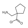 Cyclopentanecarbonyl chloride, 1-(aminomethyl)- (9CI)结构式