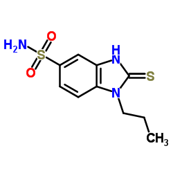 2-mercapto-1-propyl-1H-benzimidazole-5-sulfonamide结构式