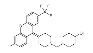 4-[[4-[6-fluoro-2-(trifluoromethyl)thioxanthen-9-ylidene]piperidin-1-yl]methyl]cyclohexan-1-ol结构式