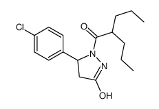 5-(4-chlorophenyl)-1-(2-propylpentanoyl)pyrazolidin-3-one Structure