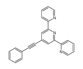 4-(2-phenylethynyl)-2,6-dipyridin-2-ylpyridine结构式