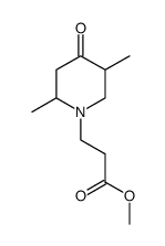 3-(2,5-dimethyl-4-oxo-piperidino)-propionic acid methyl ester Structure