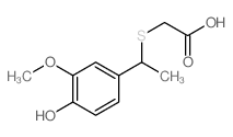 Acetic acid,2-[[1-(4-hydroxy-3-methoxyphenyl)ethyl]thio]-结构式