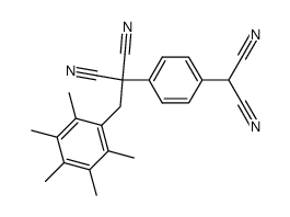 2-(4-(dicyanomethyl)phenyl)-2-(2,3,4,5,6-pentamethylbenzyl)malononitrile结构式