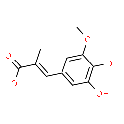 2-Propenoic acid, 3-(3,4-dihydroxy-5-methoxyphenyl)-2-methyl- (9CI) structure