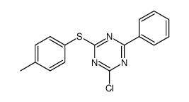 2-chloro-4-phenyl-6-p-tolylthio-1,3,5-triazine结构式