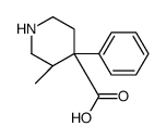 4-Piperidinecarboxylicacid,3-methyl-4-phenyl-,trans-(9CI)结构式