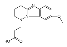 3-(8-methoxy-3,4-dihydro-2H-pyridazino[1,6-a]benzimidazol-1-yl)propanoic acid Structure