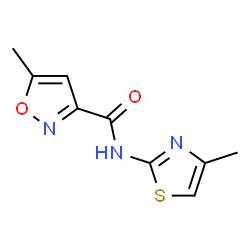 3-Isoxazolecarboxamide,5-methyl-N-(4-methyl-2-thiazolyl)-(9CI) Structure