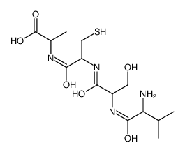 (2S)-2-[[(2R)-2-[[(2S)-2-[[(2S)-2-amino-3-methylbutanoyl]amino]-3-hydroxypropanoyl]amino]-3-sulfanylpropanoyl]amino]propanoic acid Structure