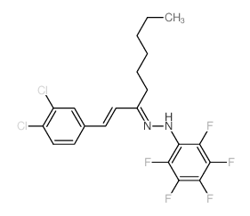 N-[1-(3,4-dichlorophenyl)non-1-en-3-ylideneamino]-2,3,4,5,6-pentafluoro-aniline Structure