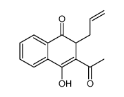 2-acetyl-3-allyl-4-oxo-3,4-dihydro-1-naphthol结构式