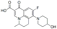 9-Fluoro-6,7-dihydro-8-(4-hydroxy-1-piperidinyl)-5-methyl-1-oxo-1H,5H-benzo[ij]quinolizine-2-carboxylic acid结构式