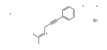 trimethyl-(2-methyl-6-phenylhex-2-en-5-yn-3-yl)stannane结构式