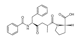 5-benzamido-2-methyl-4-oxo-6-phenylhexanoylproline Structure