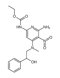 ethyl 6-amino-4-[N-(2-hydroxy-2-phenylethyl)-N-methylamino]-5-nitro-2-pyridinecarbamate Structure