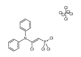 trichloro[2-chloro-2-(N,N-diphenylamino)ethenyl]phosphonium hexachlorophosphorate Structure