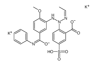 dipotassium 2-[1-ethyl-3-[2-methoxy-5-[(phenylamino)carbonyl]phenyl]triazen-2-yl]-5-sulphonatobenzoate Structure