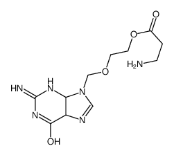 2-[(2-amino-6-oxo-4,5-dihydro-1H-purin-9-yl)methoxy]ethyl 3-aminopropanoate Structure