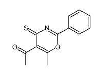 1-(6-methyl-2-phenyl-4-sulfanylidene-1,3-oxazin-5-yl)ethanone Structure