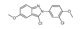 3-chloro-2-(3-chloro-4-methoxyphenyl)-5-methoxyindazole Structure