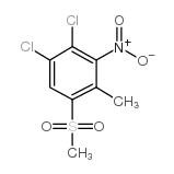 1,2-DICHLORO-4-METHYL-5-(METHYLSULFONYL)-3-NITROBENZENE结构式