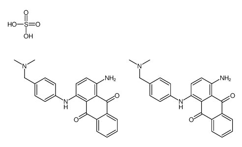 1-amino-4-[4-[(dimethylamino)methyl]anilino]anthraquinone, compound with sulphuric acid (2:1) structure