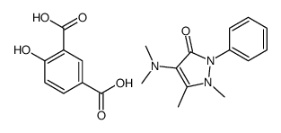 4-hydroxyisophthalic acid, compound with 4-(dimethylamino)-1,2-dihydro-1,5-dimethyl-2-phenyl-3H-pyrazol-3-one (1:1)结构式