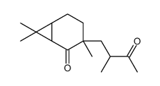 3,7,7-trimethyl-3-(2-methyl-3-oxobutyl)bicyclo[4.1.0]heptan-2-one Structure