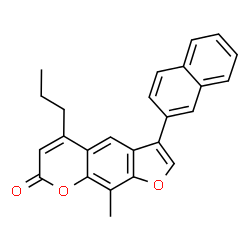9-methyl-3-naphthalen-2-yl-5-propylfuro[3,2-g]chromen-7-one结构式