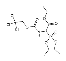 2-(Diethoxyphosphoryl)-2-(trichlorethoxycarbonylamino)essigsaeure-ethylester结构式