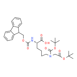 Fmoc-Lys(tert-butoxycarbonylmethyl,Boc)-OH结构式