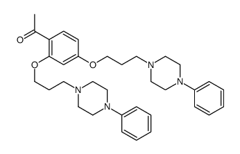 1-[2,4-bis[3-(4-phenylpiperazin-1-yl)propoxy]phenyl]ethanone结构式