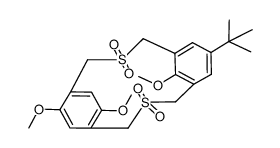 15-(tert-butyl)-12,52,55-trimethoxy-3,7-dithia-1(1,3),5(1,4)-dibenzenacyclooctaphane 3,3,7,7-tetraoxide Structure